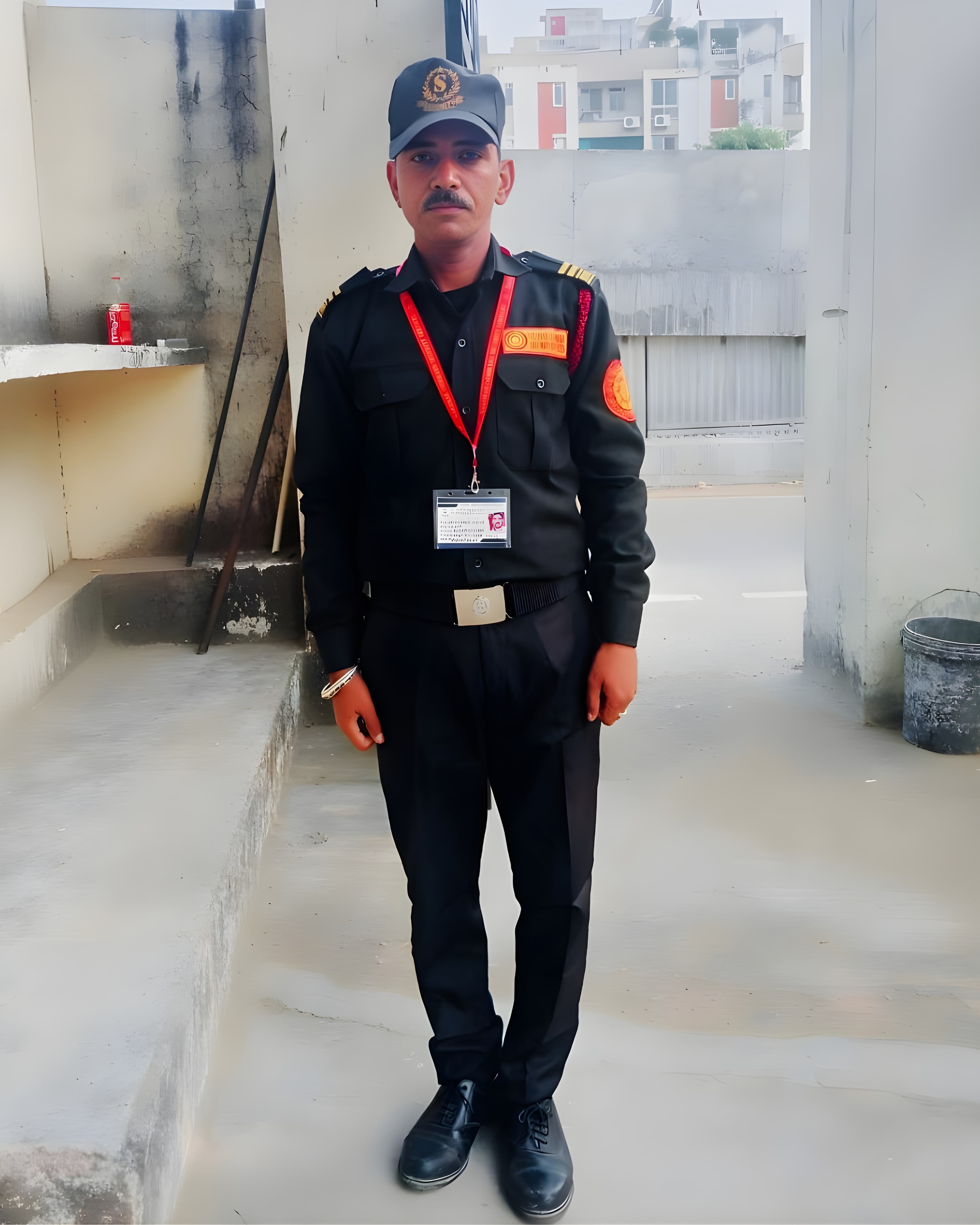 Rakshak Command professional security guard on duty
